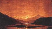 Caspar David Friedrich Mountainous River Landscape (mk45) painting